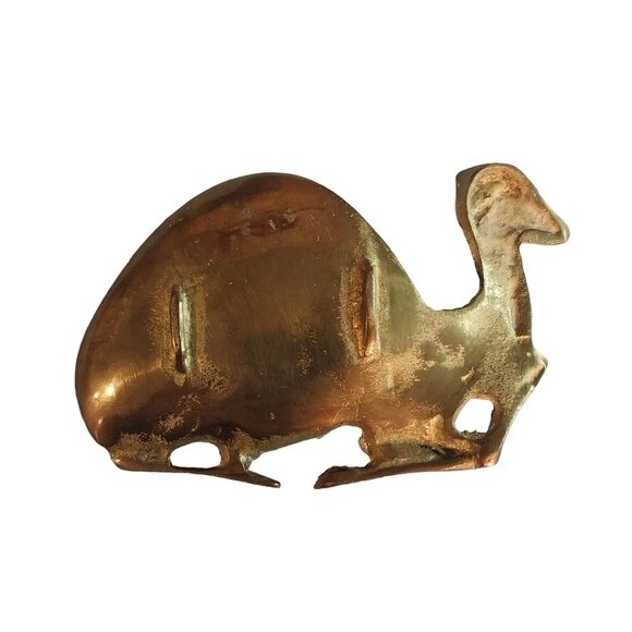 Vintage Turkish Brass Camel Trinket Tray Coin Catchall Dish - Picture 2 of 3